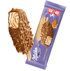 שלגון מילקה קראנץ' קרמל