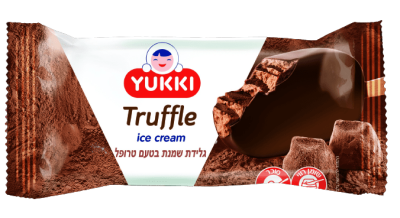 גלידת שמנת וניל עם מילוי קרם טראפל YUKKI