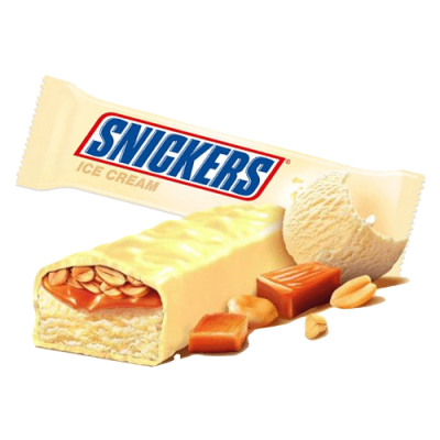 גלידת סניקרס לבן