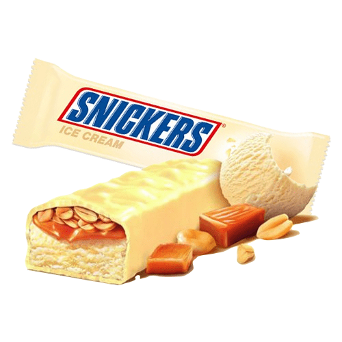 גלידת סניקרס לבן