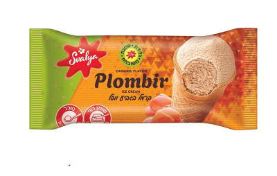 גלידת שמנת בגביע בטעם קרמל