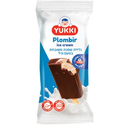 גלידת שמנת בטעם וניל מצופה שוקולד